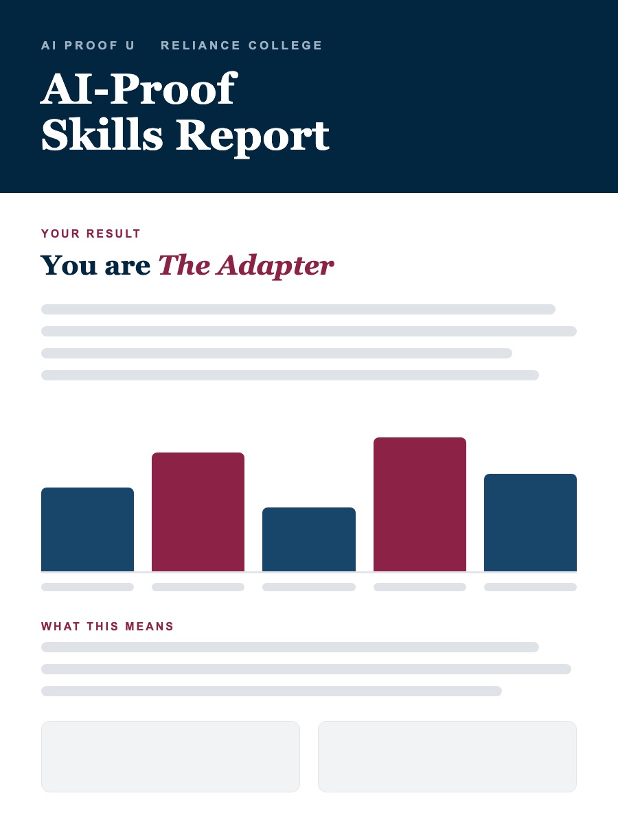AI Proof U skills report preview